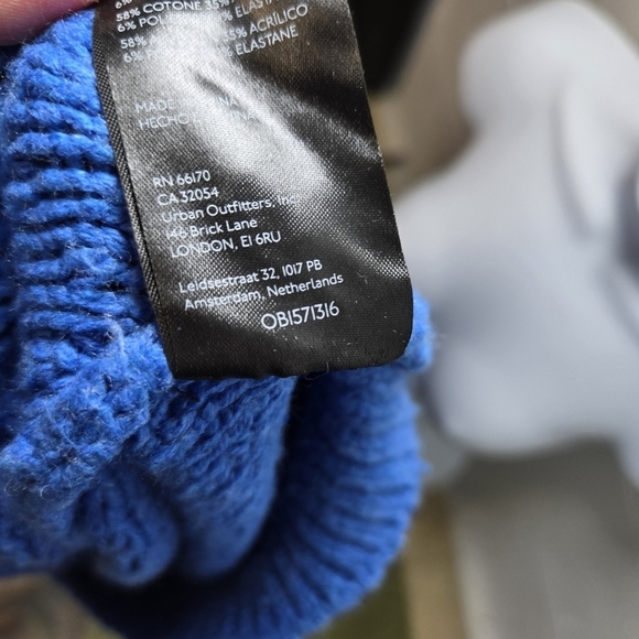 Anthropologie Pilcro blue cable knit rolled mock pullover sweater - Picture 4 of 11